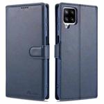 For Samsung Galaxy A12 AZNS Calf Texture Horizontal Flip Leather Case with Holder & Card Slots & Wallet & Photo Frame(Blue)
