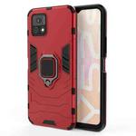 For vivo Y52s 5G PC + TPU Shockproof Protective Case with Magnetic Ring Holder(Red)