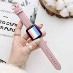 D Character Buckle Smooth Texture Watch Band For Apple Watch Ultra 49mm / Series 8&7 45mm / SE 2&6&SE&5&4 44mm / 3&2&1 42mm(Pink)
