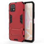 For vivo Y52s 5G PC + TPU Shockproof Protective Case with Holder(Red)