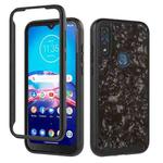 For Motorola Moto E (2020) 3 in 1 Card PC + TPU Shockproof Protective Case(Black Shell Pattern)