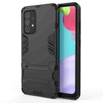 For Samsung Galaxy A52 5G/4G PC + TPU Shockproof Protective Case with Holder(Black)