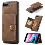 JEEHOOD Retro Magnetic Detachable Protective Case with Wallet & Card Slot & Holder For iPhone 8 Plus & 7 Plus(Brown)