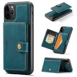 For iPhone 11 Pro JEEHOOD Retro Magnetic Detachable Protective Case with Wallet & Card Slot & Holder (Blue)
