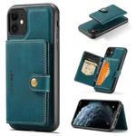 For iPhone 11 JEEHOOD Retro Magnetic Detachable Protective Case with Wallet & Card Slot & Holder (Blue)