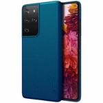 For Samsung Galaxy S21 Ultra 5G NILLKIN Frosted Concave-convex Texture PC Protective Case(Blue)