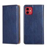 For iPhone 11 PU + TPU Gloss Oil Solid Color Magnetic Horizontal Flip Leather Case with Holder & Card Slot & Wallet(Blue)