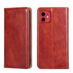 For iPhone 11 PU + TPU Gloss Oil Solid Color Magnetic Horizontal Flip Leather Case with Holder & Card Slot & Wallet(Brown)
