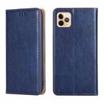 For iPhone 11 Pro Max PU + TPU Gloss Oil Solid Color Magnetic Horizontal Flip Leather Case with Holder & Card Slot & Wallet(Blue)