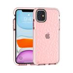 For iPhone 11 Shockproof Diamond Texture TPU Protective Case(Pink)
