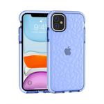 For iPhone 11 Shockproof Diamond Texture TPU Protective Case(Blue)