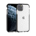 For iPhone 11 Pro Max Shockproof Diamond Texture TPU Protective Case(Black)