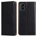 For Samsung Galaxy A71 4G PU + TPU Gloss Oil Solid Color Magnetic Horizontal Flip Leather Case with Holder & Card Slot & Wallet(Black)