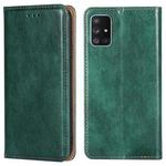 For Samsung Galaxy A71 5G PU + TPU Gloss Oil Solid Color Magnetic Horizontal Flip Leather Case with Holder & Card Slot & Wallet(Green)