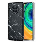 For Huawei Mate 30 TPU Glossy Marble Pattern IMD Protective Case(Black)