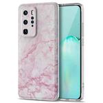 For Huawei P40 Pro TPU Glossy Marble Pattern IMD Protective Case(Light Pink)