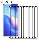 For OPPO Reno5 Pro+ 5G / Pro 5G 25 PCS 9H HD 3D Curved Edge Tempered Glass Film(Black)