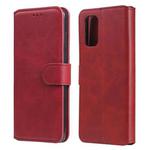 For OPPO Realme 7 5G / Realme V5 Classic Calf Texture PU + TPU Horizontal Flip Leather Case, with Holder & Card Slots & Wallet(Red)