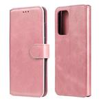 For Samsung Galaxy A52 5G Classic Calf Texture PU + TPU Horizontal Flip Leather Case, with Holder & Card Slots & Wallet(Rose Gold)