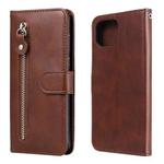 For OPPO F17 Pro / A93 Fashion Calf Texture Zipper Horizontal Flip Leather Case with Holder & Card Slots & Wallet(Brown)