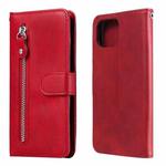 For OPPO F17 Pro / A93 Fashion Calf Texture Zipper Horizontal Flip Leather Case with Holder & Card Slots & Wallet(Red)