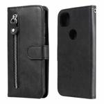 For Google Pixel 4a 4G Fashion Calf Texture Zipper Horizontal Flip Leather Case with Holder & Card Slots & Wallet(Black)