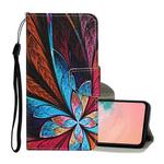 For Samsung Galaxy A02s(EU Edition) Colored Drawing Pattern Horizontal Flip Leather Case with Holder & Card Slots & Wallet & Lanyard(Colorful Flowers)