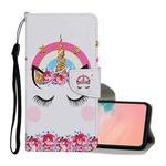 For Samsung Galaxy A32 5G Colored Drawing Pattern Horizontal Flip Leather Case with Holder & Card Slots & Wallet & Lanyard(Crown Unicorn)