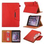 For iPad 10.2 2021 / 2020 / 2019 Business Style Horizontal Flip Leather Case with Holder & Card Slot & Photo Frame & Wallet(Red)