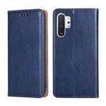 For Samsung Galaxy Note10 PU + TPU Gloss Oil Solid Color Magnetic Horizontal Flip Leather Case with Holder & Card Slot & Wallet(Blue)