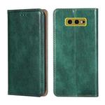 For Samsung Galaxy S10e PU + TPU Gloss Oil Solid Color Magnetic Horizontal Flip Leather Case with Holder & Card Slot & Wallet(Green)