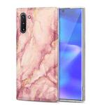 For Samsung Galaxy Note10 TPU Gilt Marble Pattern Protective Case(Pink)