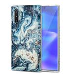 For Samsung Galaxy Note10 TPU Gilt Marble Pattern Protective Case(Blue)