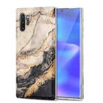 For Samsung Galaxy Note10+ TPU Gilt Marble Pattern Protective Case(Black Grey)