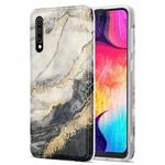 For Samsung Galaxy A50 / A30s / A50s TPU Gilt Marble Pattern Protective Case(Black Grey)