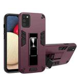 For Samsung Galaxy A02s 2 in 1 PC + TPU Shockproof Protective Case with Invisible Holder(Wine Red)