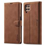 For Samsung Galaxy A12 Forwenw F1 Series Matte Strong Magnetism Horizontal Flip Leather Case with Holder & Card Slots & Wallet & Photo Frame(Brown)