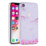 For iPhone X / XS Coloured Drawing Pattern Highly Transparent TPU Protective Case(Cherry Blossom)