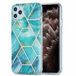 For iPhone 11 Pro Max 3D Electroplating Marble Pattern TPU Protective Case (Green)