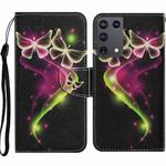 For Samsung Galaxy S21 Ultra 5G Coloured Drawing Pattern Horizontal Flip PU Leather Case with Holder & Card Slots & Wallet & Lanyard(Couple Butterfly)