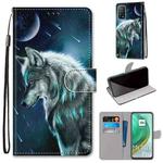 For Xiaomi Mi 10T 5G / 10T Pro 5G / Redmi K30s Coloured Drawing Cross Texture Horizontal Flip PU Leather Case with Holder & Card Slots & Wallet & Lanyard(Pensive Wolf)