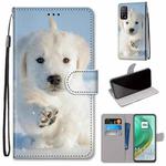 For Xiaomi Mi 10T 5G / 10T Pro 5G / Redmi K30s Coloured Drawing Cross Texture Horizontal Flip PU Leather Case with Holder & Card Slots & Wallet & Lanyard(Snow Puppy)
