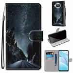 For Xiaomi Mi 10T Lite 5G Coloured Drawing Cross Texture Horizontal Flip PU Leather Case with Holder & Card Slots & Wallet & Lanyard(Mountain Road Starry Sky)
