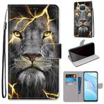 For Xiaomi Mi 10T Lite 5G Coloured Drawing Cross Texture Horizontal Flip PU Leather Case with Holder & Card Slots & Wallet & Lanyard(Fission Lion)