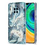 For Huawei Mate 30 TPU Gilt Marble Pattern Protective Case(Blue)