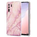 For Huawei nova 7 SE TPU Gilt Marble Pattern Protective Case(Pink)