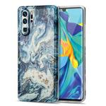 For Huawei P30 Pro TPU Gilt Marble Pattern Protective Case(Blue)