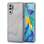 For Huawei P30 Pro TPU Gilt Marble Pattern Protective Case(Light Blue)