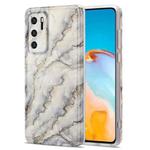For Huawei P40 TPU Gilt Marble Pattern Protective Case(Grey)