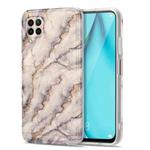 For Huawei P40 Lite TPU Gilt Marble Pattern Protective Case(Grey)